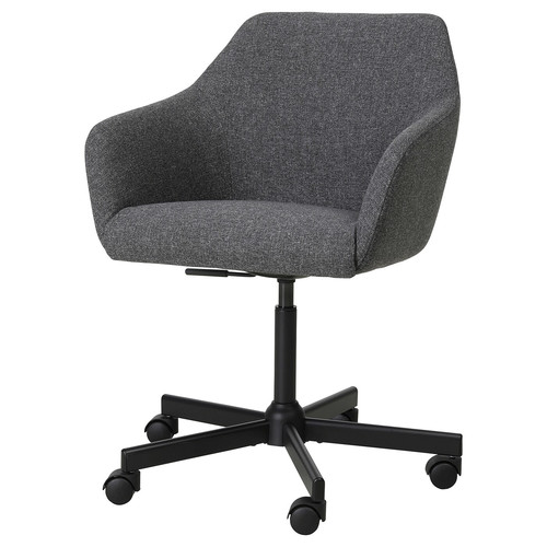 TOSSBERG / MALSKÄR Swivel chair, Gunnared dark grey/black