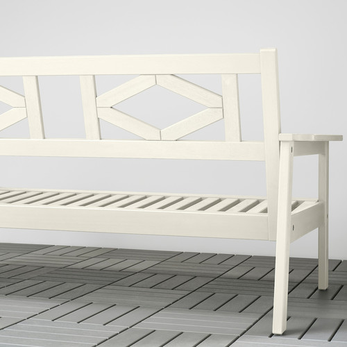 BONDHOLMEN 2-seat sofa, outdoor, white/beige, 139x81x73 cm
