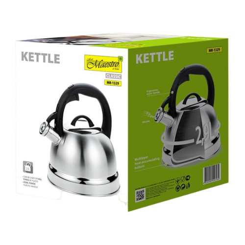 Feel Maestro 2.9L Stainless Steel Whistling Kettle MR-1329