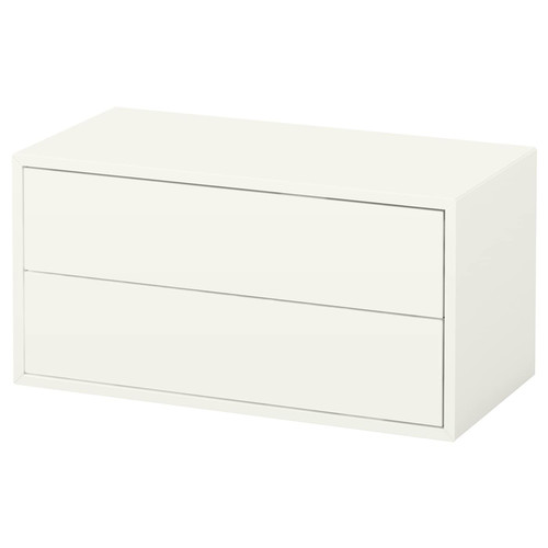 EKET Cabinet with 2 drawers, white, 70x35x35 cm