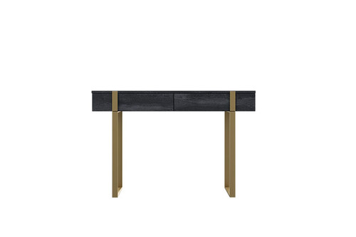 Modern Console Table Dresser Dressing Table Verica, charcoal/gold legs