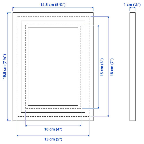 LOMVIKEN Frame, black, 13x18 cm