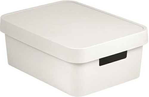 Curver Infinity Plastic Storage Box with Lid, white