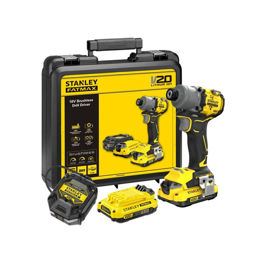 Stanley FATMAX V20 Brushless 1/4" Impact Driver Kit