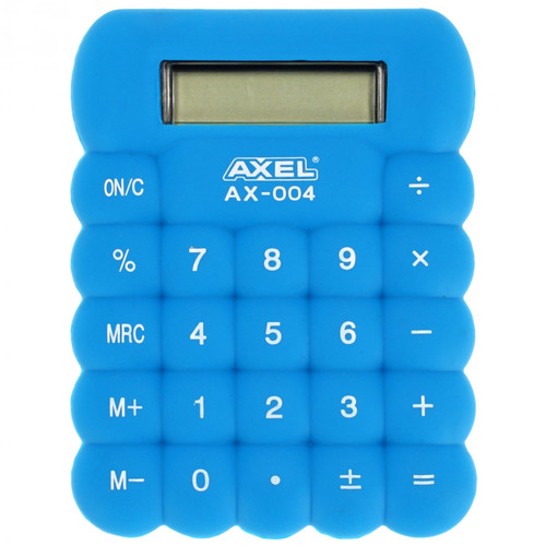 Axel Calculator Home/School/Office AX-004, silicone, blue