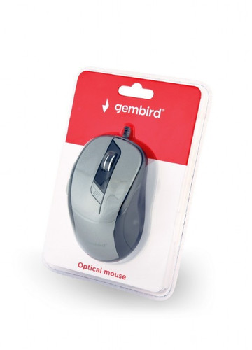 Gembird Optical Wired Mouse, black/spacegrey