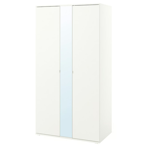VIHALS Wardrobe with 2 doors, white, 105x57x200 cm