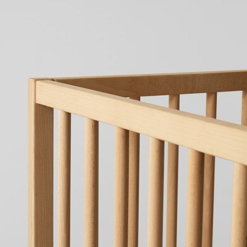 SNIGLAR Cot, beech, 60x120 cm