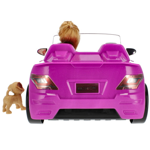 Fashion Girl Travel Doll Convertible Car 3+