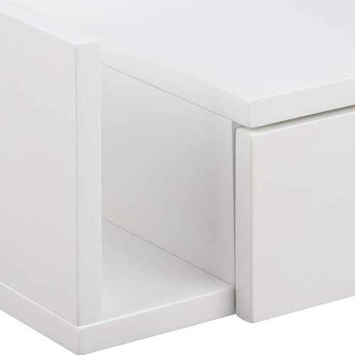 Wall-mounted Bedside Table Ashlan II, white