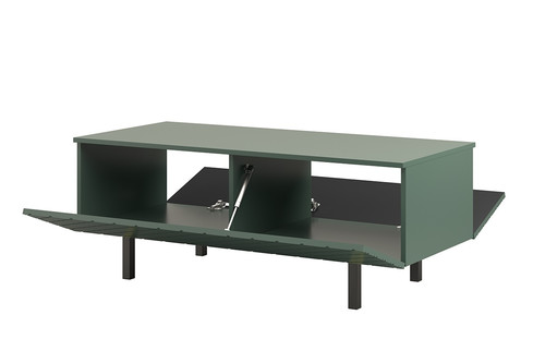 Coffee Table with Storage Scalia II 120, matt labrador, black legs