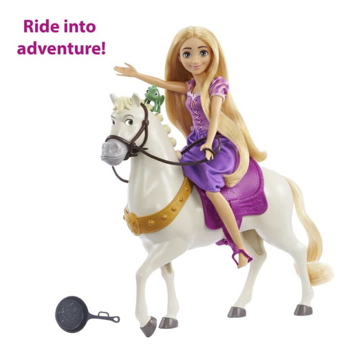 Disney Princess Rapunzel Doll And Maximus Horse Set HLW23 3+