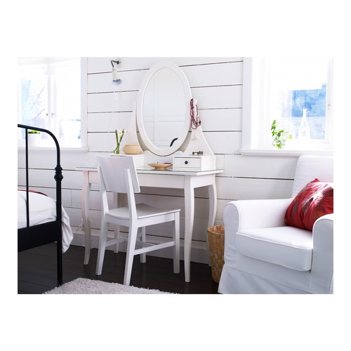 HEMNES Dressing table with mirror, white