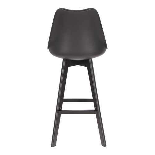 Bar Stool Norden, wood black high PP, black