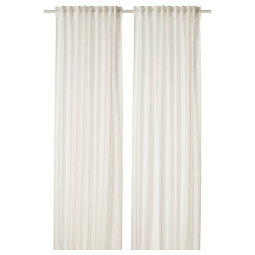 DYTÅG Curtains, 1 pair, white, 145x300 cm