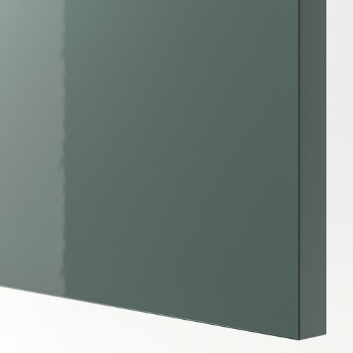 METOD / MAXIMERA Base cab f hob/int extractor w drw, white/Kallarp high-gloss dark grey-green, 80x60 cm