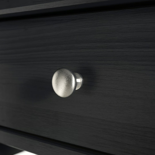 BLÄSTÅSEN Bedside table, black, 50x37x76 cm
