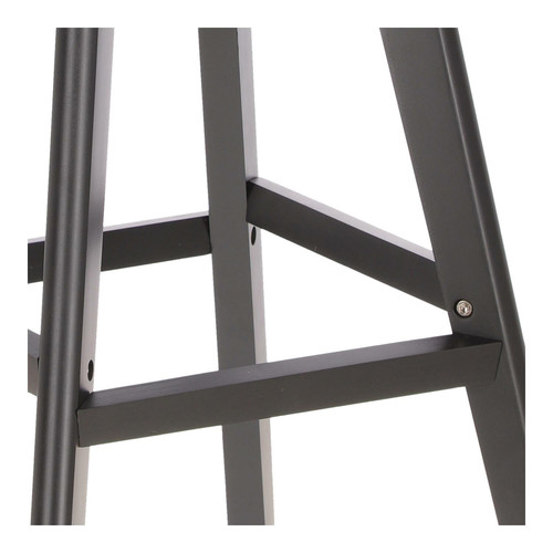 Bar Stool Norden, wood black high PP, black