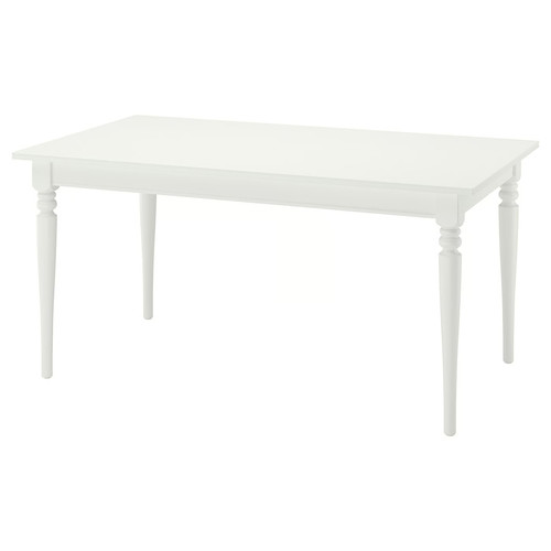 ROSENTORP Extendable table, white, 155/215x87 cm