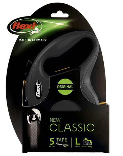 Flexi New Classic Tape Leash L 5m, black