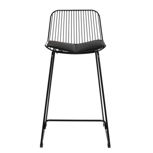 Bar Stool with Seat Pad Dill Low, black