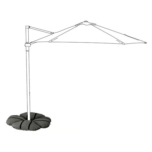 IGGÖN Sandbag for parasol base, dark grey
