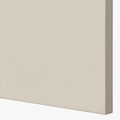 METOD High cab f oven w 2 doors/shelves, white/Havstorp beige, 60x60x200 cm