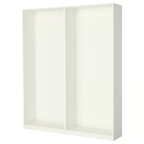PAX 2 wardrobe frames, white, 200x35x236 cm