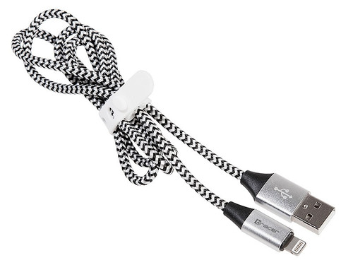Tracer Cable USB 2.0 iPhone Lightning 1m, black-silver