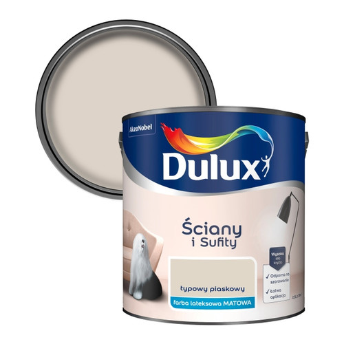 Dulux Walls & Ceilings Matt Latex Paint 2.5l typical sand