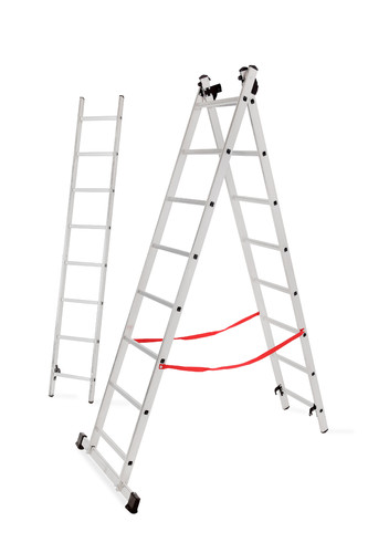 AW Aluminium Ladder Basic 3x8 Steps 150kg