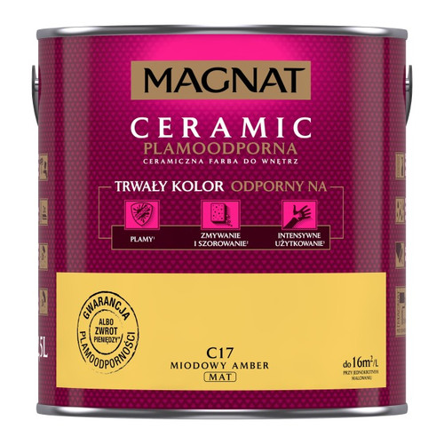 Magnat Ceramic Interior Ceramic Paint Stain-resistant 2.5l, honey amber