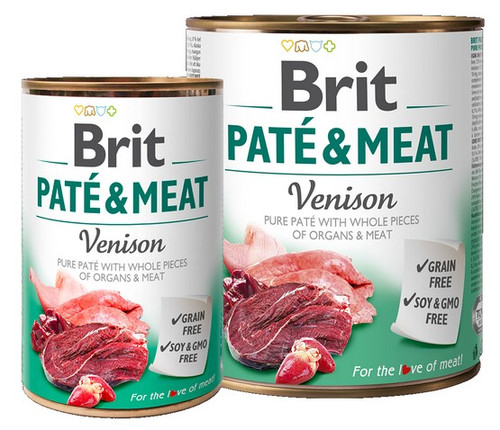 Brit Pate & Meat Venison Dog Food Can 800g