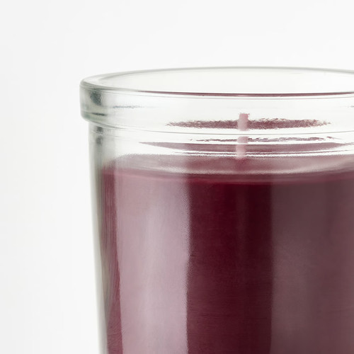 STÖRTSKÖN Scented candle in glass, Berries/red, 40 hr