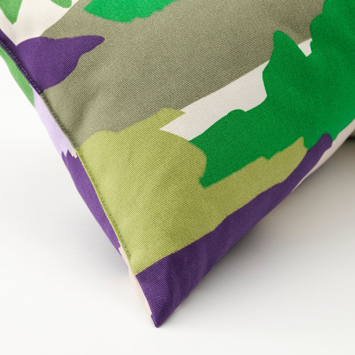 EKLUGGMAL Cushion, multicolour/green, 58x25 cm