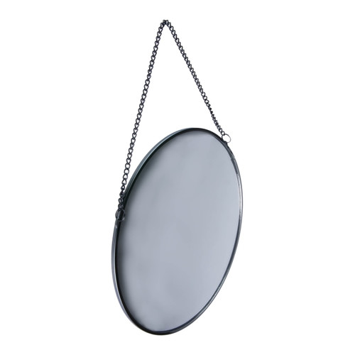 Round Mirror 20 x 20 cm, black