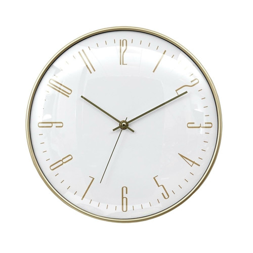Wall Clock Luce, white/gold