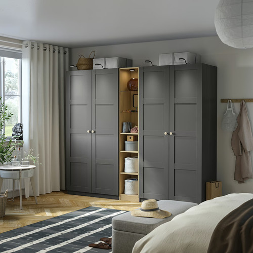 PAX Add-on mid-unit, oak effect, 35x35x201 cm
