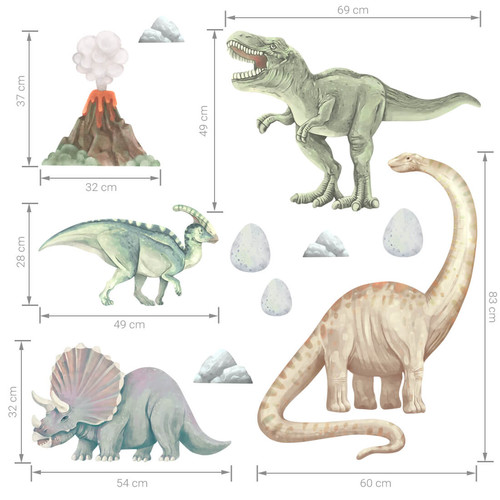 Wall Sticker Set - Dinosaurs I