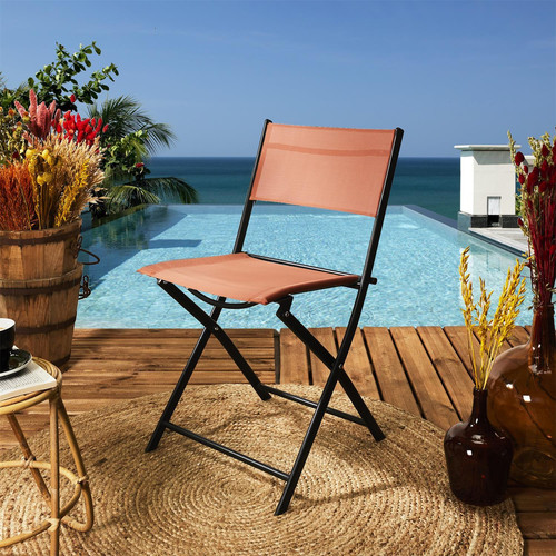 Folding Chair Elba, terracotta