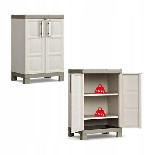 Keter Plastic Low Cabinet Excellence, beige/light brown