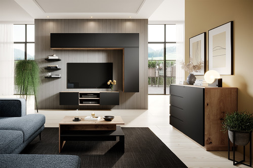 Wall-Mounted Cabinet Loftia Mini, artisan/matt black