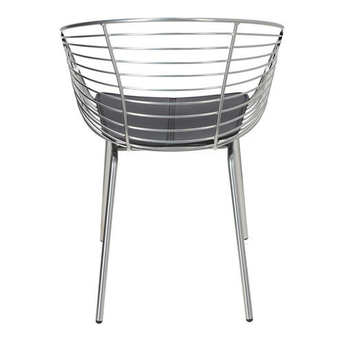 Metal Chair Sligo 44x44cm, silver
