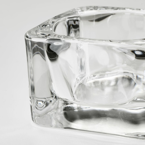 GLASIG Tealight holder, clear glass, 5x5 cm, 5 pack