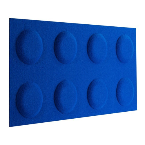 Decorative Wall Panel 60 x 30 cm, felt, block, blue