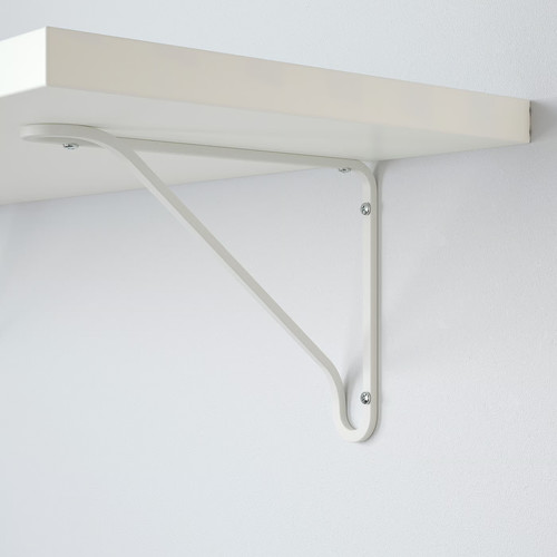 BERGSHULT / FÖRLÄGGARE Wall shelf, white/white, 80x30 cm