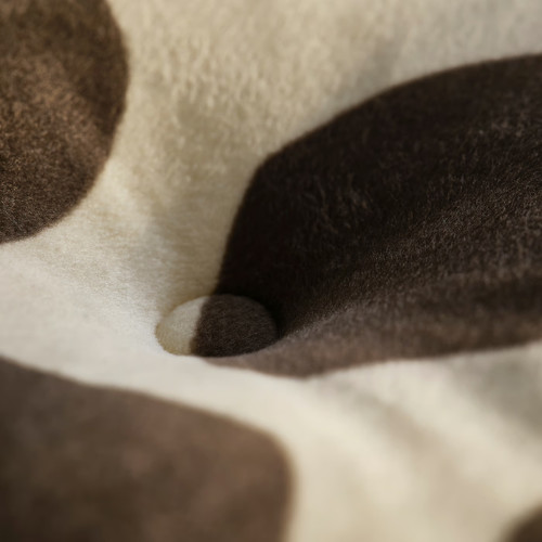 SANDLÖPARE Stool cover, beige brown/giraffe pattern, 38 cm