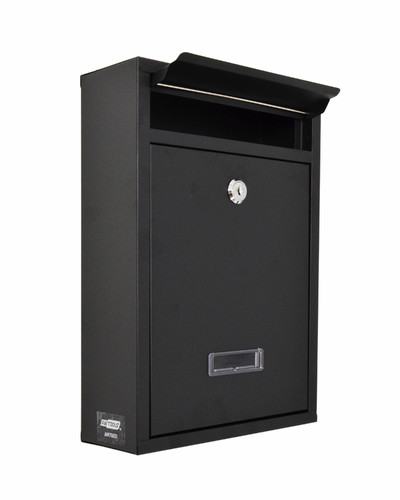 Basic Wall-Mount Letterbox, Black, 215x320x85mm