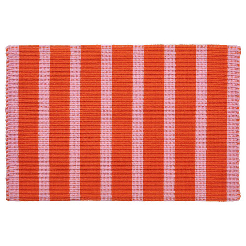 VÄGSKYLT Door mat, pink/orange, 40x60 cm