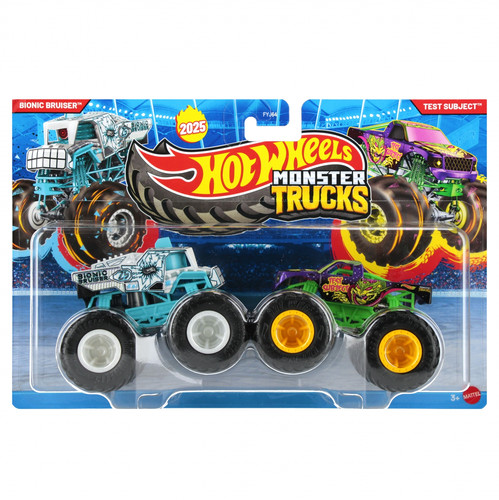 Hot Wheels Monster Trucks Vehicle 2-pack 1:64 FYJ64, 1pc, assorted colours, 3+